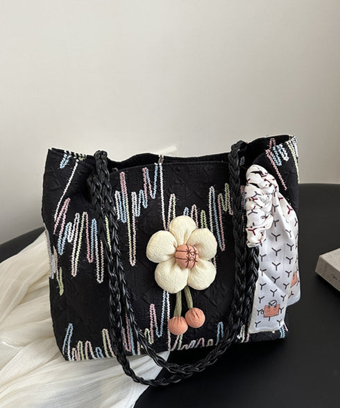 スカーフ付き 大容量トートバッグ 韓国風 レディース 女性バッグ おしゃれ 肩掛けバッグ 軽量 立体花ポイントバッグ  マザーズバッグ カジュアル鞄 手提げバッグ 98ZHUOQ-001